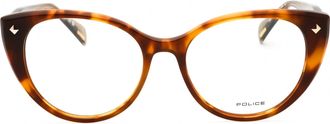 Police VPLM02 Cat Eye Acetate Eyeglasses - Tortoiseshell
