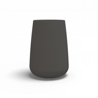Monacis Jarr&oacute;n Alto De Dise&ntilde;o Moderno, &Oslash;43 H75, En Pol&iacute;mero Antracita Resistente Para Interiores Y Exteriores - Hecho En Italia - Monacis