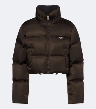Prada Cropped Re-Nylon down jacket