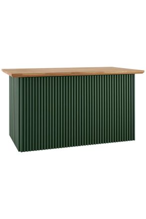 Xora K&uuml;cheninsel, Gr&uuml;n, Holzwerkstoff, Eiche, massiv, einzeln stellbar, 160x88x90 cm, K&uuml;chen, K&uuml;chenzeilen & K&uuml;chenbl&ouml;cke, K&uuml;chenzeilen