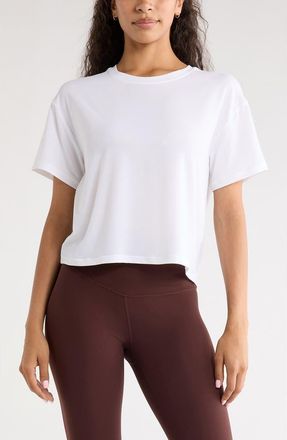 Zella Breathe Performance T-Shirt in White at Nordstrom, Size Xx-Large