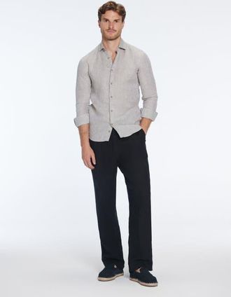 Moeva James - Linen Shirt in Grey at Nordstrom, Size Xxx-Large L Eu