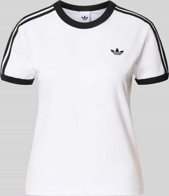 adidas Originals Slim Fit T-Shirt aus Baumwoll-Mix in Weiss, Gr&ouml;&szlig;e XL