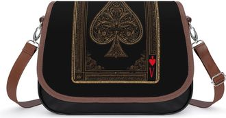 Generic Aces-Spades Womens Crossbody Bag Fashion Shoulder Handbags Message Tote Bag with Adjustable Strap