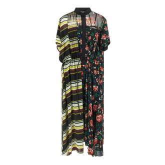 sacai Dames, Jurken, Veelkleurig, Maat: M Leer
