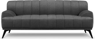 CXL by Christian Lacroix Sofá 3 plazas de terciopelo gris oscuro