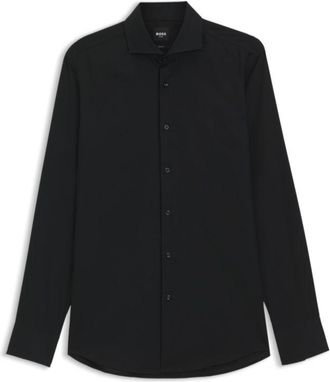 BOSS ONE Slim-fit shirt in wrinkle-resistant Oxford cotton
