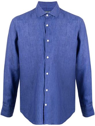 Frescobol Carioca classic linen shirt - Blue