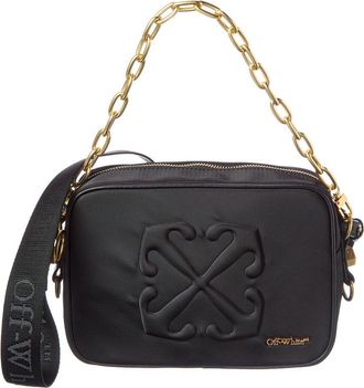 Off-white Medium Nylon & Leather Camera Bag