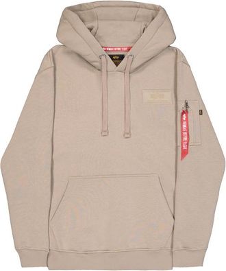 Alpha Industries Alpha Industries Mens Backprint Hoodie - Sand - Size Medium