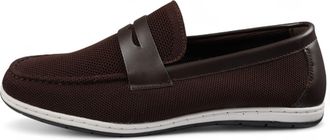 Infinity Leather Heren Bruine Ademende Loafers Lichtgewicht Slip-On