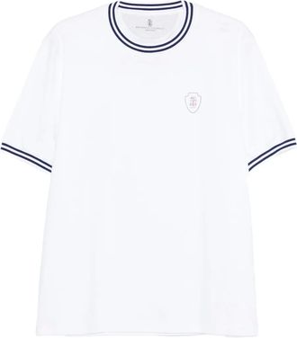 Brunello Cucinelli T-shirt met afwerking - Wit