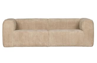 Woood Sof&aacute; de terciopelo arena para 4 plazas L242 cm