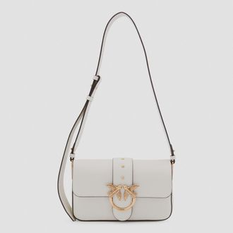 Pinko White Leather Shoulder Bag