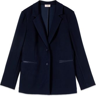 Oltre Blazer de punto Scuba - Jackets - Mujer - Azul - 2XL