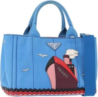 Prada Pre-owned Handbags, female, Blue, Size: ONE SIZE Pre-owned Vintage Handbag