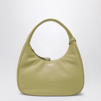 Prada Borsa hobo piccola in pelle color pistacchio
