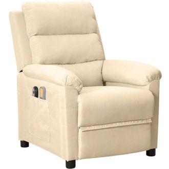 vidaXL Vidaxl - Sill&oacute;n De Masaje El&eacute;ctrico Tela Color Crema