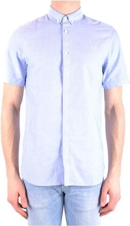 Fred Perry Bescheiden Blauw Ombre Polo Shirt - Heren - Casual Overhemden - Blauw - S - Overhemden