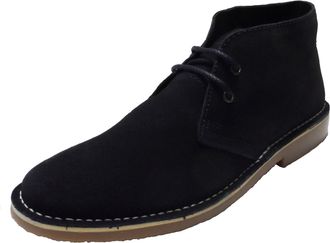 Roamer Mens Sand and Navy Real Suede Desert Boots Sizes 6-12 (UK 12, Navy)