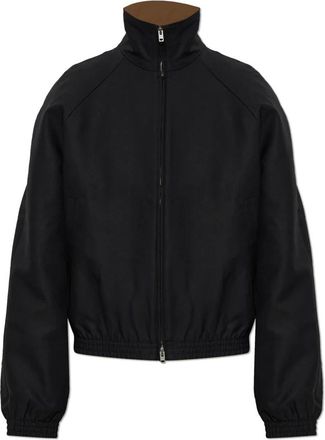 Acne Studios Chaqueta de Sat&eacute;n con Logo - Jackets - Mujer - Negro - S