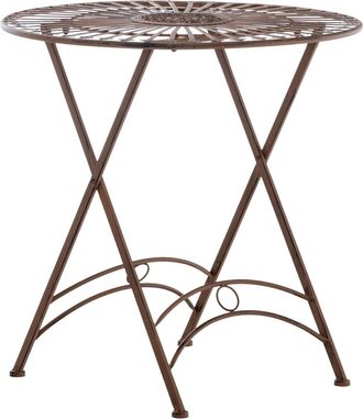 Clp Mesa redonda de exterior para 2 personas en Metal Marrón antiguo