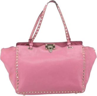 Valentino Pre-owned Rockstud tote - Dames - Vintage Handtas - Roze - ONE Size - Leer - Vintage