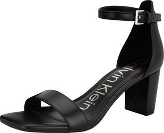 Calvin Klein Womens Nolene Heeled Sandal, Black 002, 6.5 UK