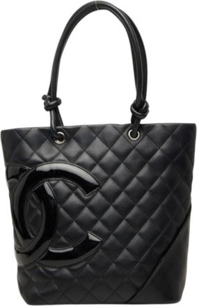 Chanel Black Cambon Ligne Handbag Tote Bag (Pre-Owned)
