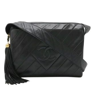 Chanel Pre-owned Cross Body Bags, female, Black, Size: ONE SIZE Pre-owned Vintage Shoulder Bag