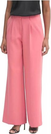 HUGO BOSS C_Tiwi 2 Wijde Broek - Dames - Wijde Broeken - Roze - 3XL - Polyester - Broeken