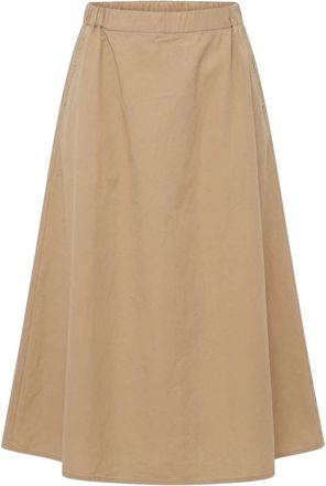 Notyz Midi Rok - Dames - Midirokken - Beige - 2XL - Katoen - Rokken
