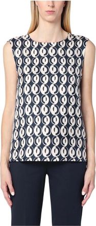 Max Mara Timeless Blue Top Canotta