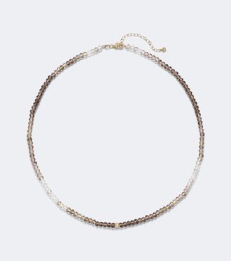 Sydney Evan 14kt white gold beaded necklace with labradorite and diamonds