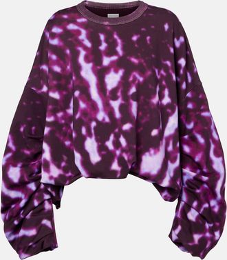 Dries Van Noten Felpa in cotone con stampa