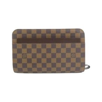 Louis Vuitton Pre-owned Damier Canvas Clutch - Heren - Pre-owned - Bruin - Maat: ONE Size