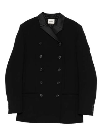 Khaite Sabel double-breasted jacket - women - Polyester/Cupro/Cotton/Viscose - 6 - Black