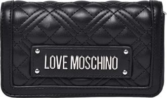 Love Moschino Black Polyurethane Quilted Shoulder Bag