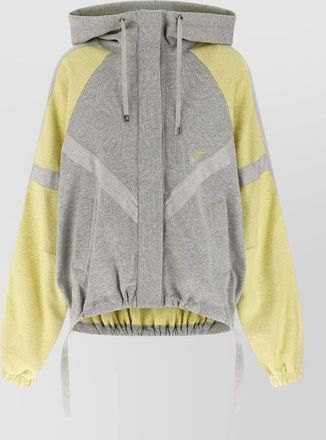 The Attico american fleece hooded bomber jacket