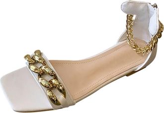 Generic Cocila Walking Sandals Womens WomenS Roman Casual Breathable Shoes Leisure Fashion Outdoor White, 6.5 Arch Fit For Women Uk Cushion-Walk Sparkly Ladie