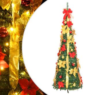 vidaXL &Aacute;rbol De Navidad Artificial Desplegable 150 Led Verde 180 Cm Vidaxl