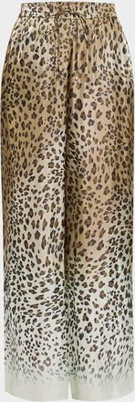 Kobi Halperin Michal Ombre Leopard-Print Pants