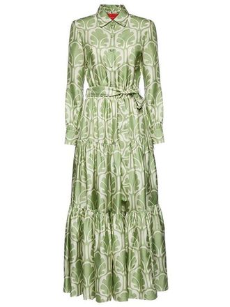 La DoubleJ Abito con cintura - Verde