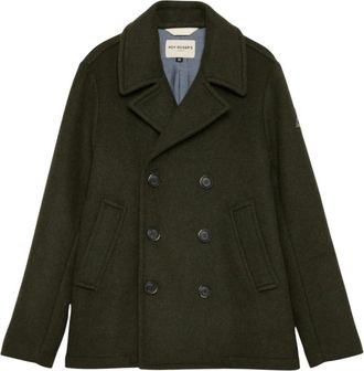 Roy Rogers Melton Wool Coat - Heren - Mantel - Groen - L - Wol - Jassen