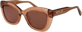 Replay Plastic Frame Zonnebrillen - Dames - Zonnebrillen - Bruin - ONE Size - Accessoires