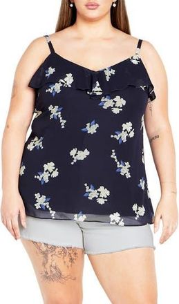 City Chic Nicole Camisole in Demure Floral at Nordstrom Rack, Size Xxl/24W