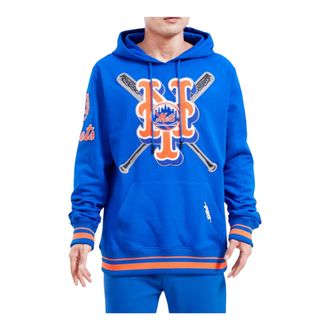 Pro Standard Pro Standard New York Mets Mash Up Logo Pullover Hoodie in Royal/Blue Men Fleece