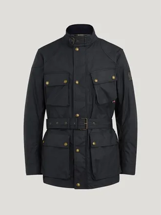 Belstaff Trialmaster Jacket Mens Waxed Cotton Dark Navy Size UK 34