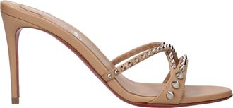 Christian Louboutin Pink Leather Stiletto Heel Womens Sandals