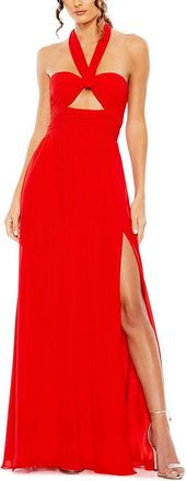 Mac Duggal Ruched Flowy Gown